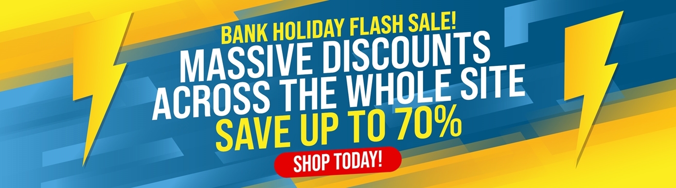 bank holiday flash sale! massive discount across the whole site save up to 70%