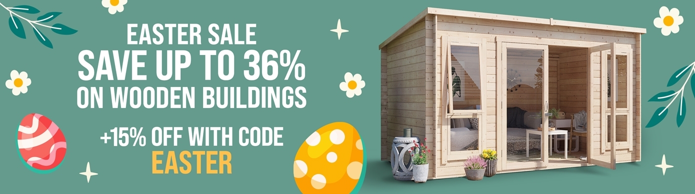 easter sale save up to 36% on wooden buildings