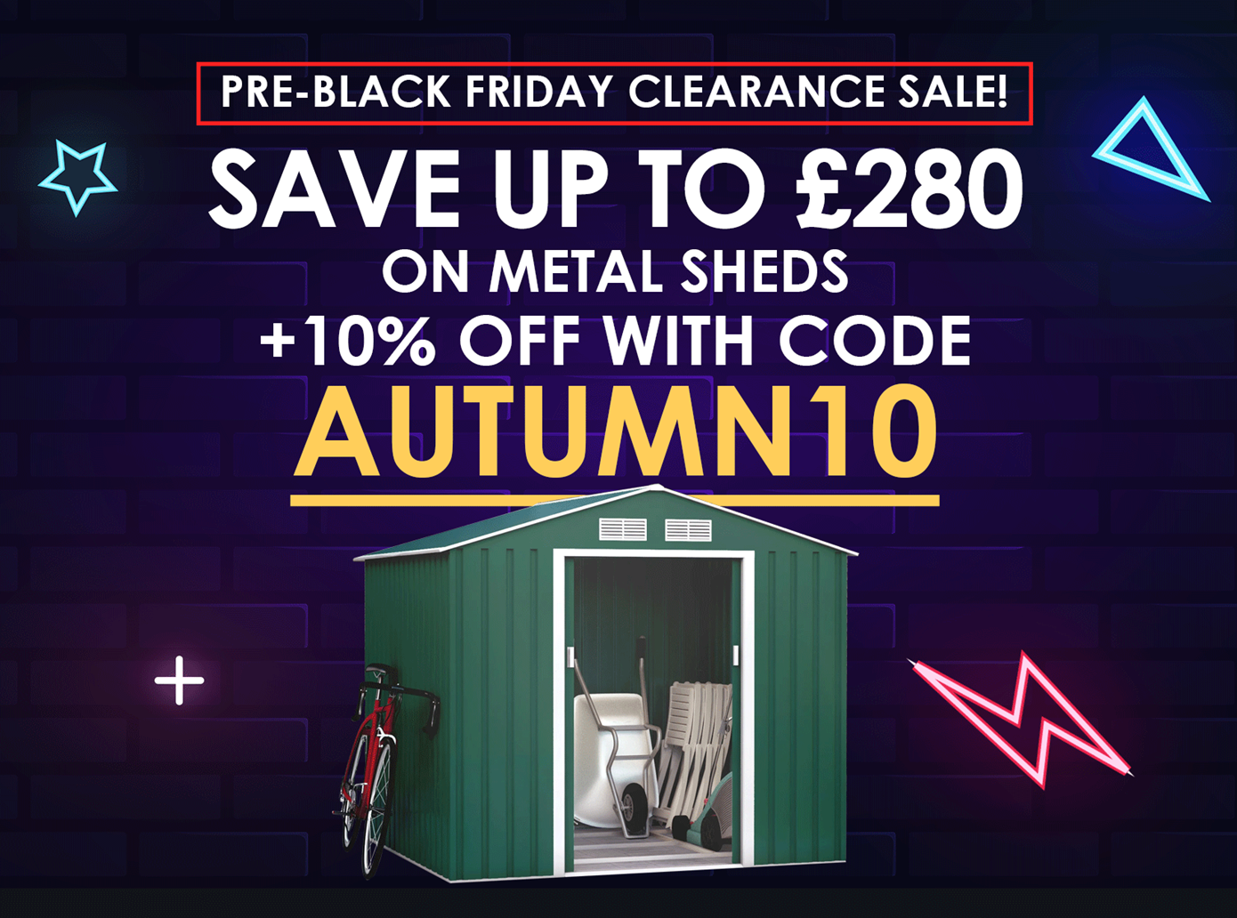 save up to 280 on metal sheds