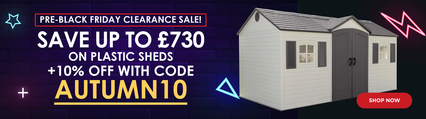 save up to 730 on plastic sheds