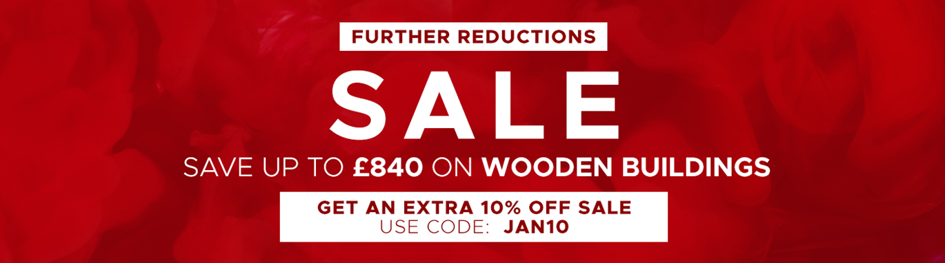 save up to &pound;840 on wooden buildings