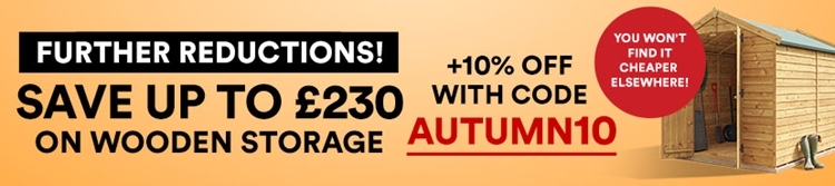 save up to 230 on wooden storage + 10% off with code Autumn10