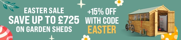 easter sale save up to 725 on garden sheds