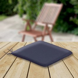 2 x Seat Pad Cushions - Navy Blue