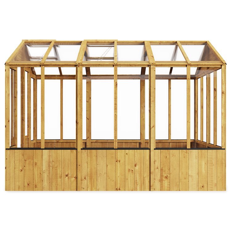 BillyOh 4000 Lincoln Wooden Clear Wall Greenhouse with Roof Vent