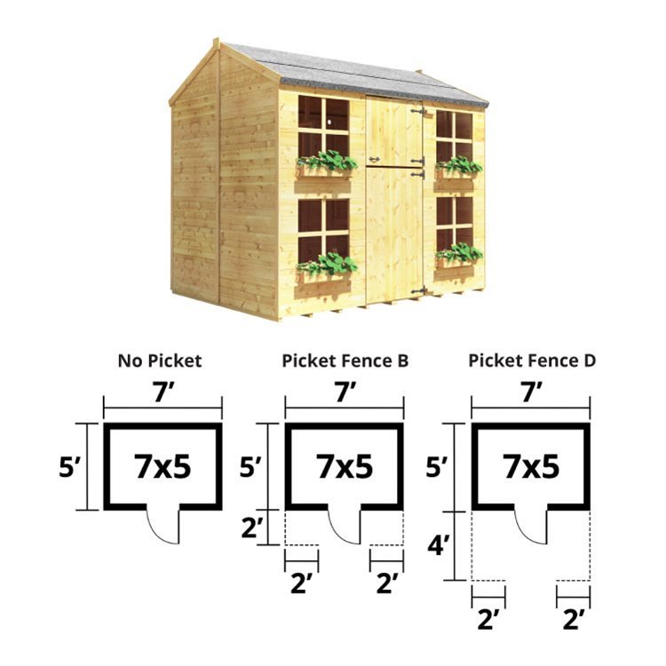 Gingerbread Max two storey playhouse sizing diagrams
