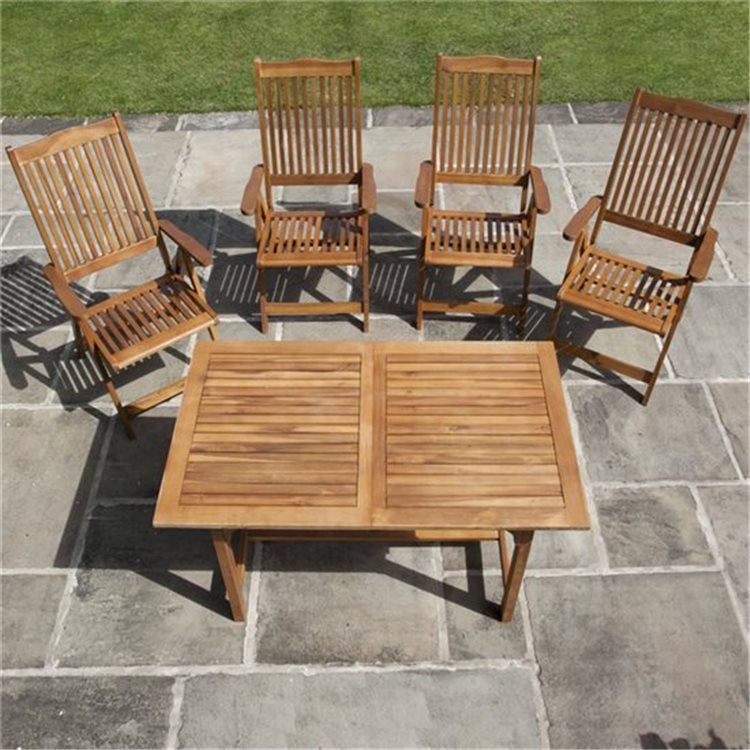 BillyOh Windsor 1.2m-1.6m Extending Table Outdoor Dining Set (4-6 Seater)