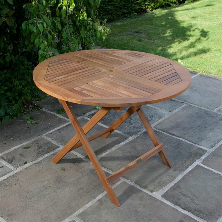 Billyoh Round Garden Table Folding, Outdoor Table Round Large