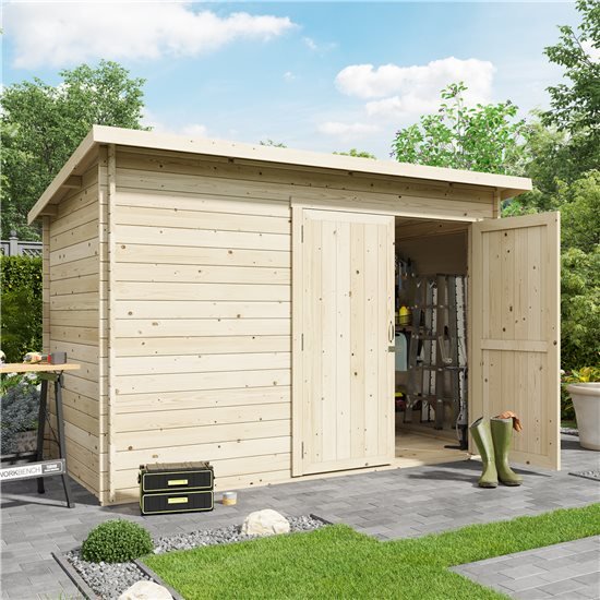 Technical Specifications - Pent Windowless Heavy Duty Single Door Shed All Widths