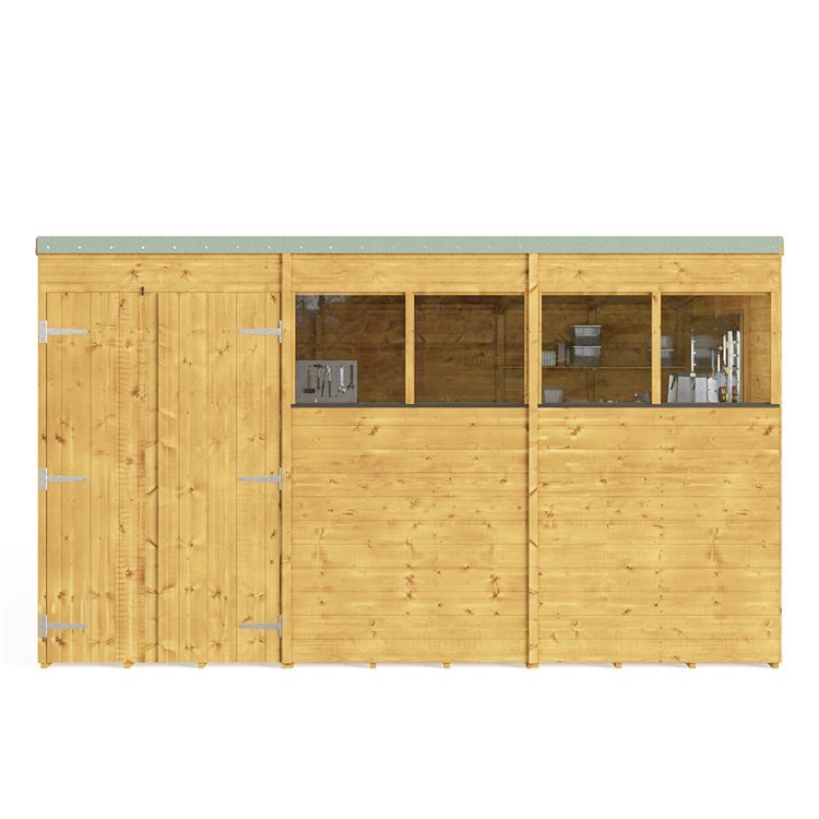 BillyOh Expert Tongue and Groove Pent Workshop 12x8 Windowed