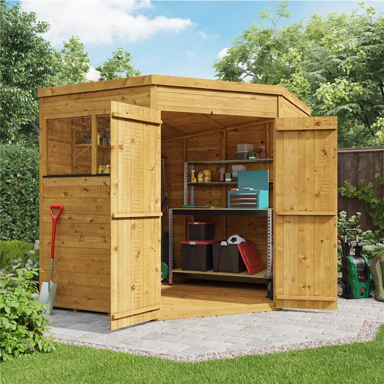 BillyOh Expert Tongue and Groove Corner Workshop Shed