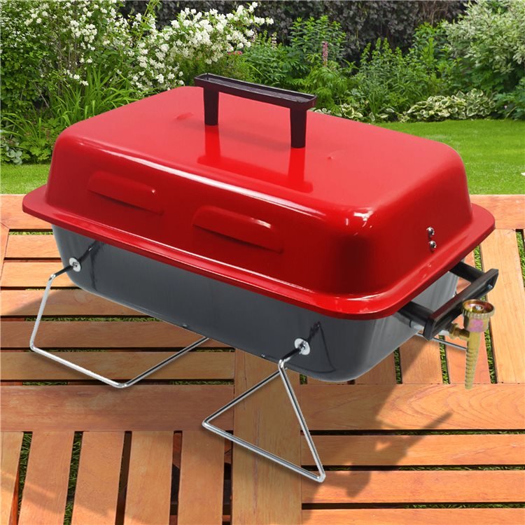 BillyOh Lightweight Table Top BBQ - Red Portable Camping Barbecue 