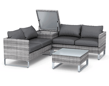 BillyOh Salerno 4 Seater Corner Rattan Sofa Set With Storage