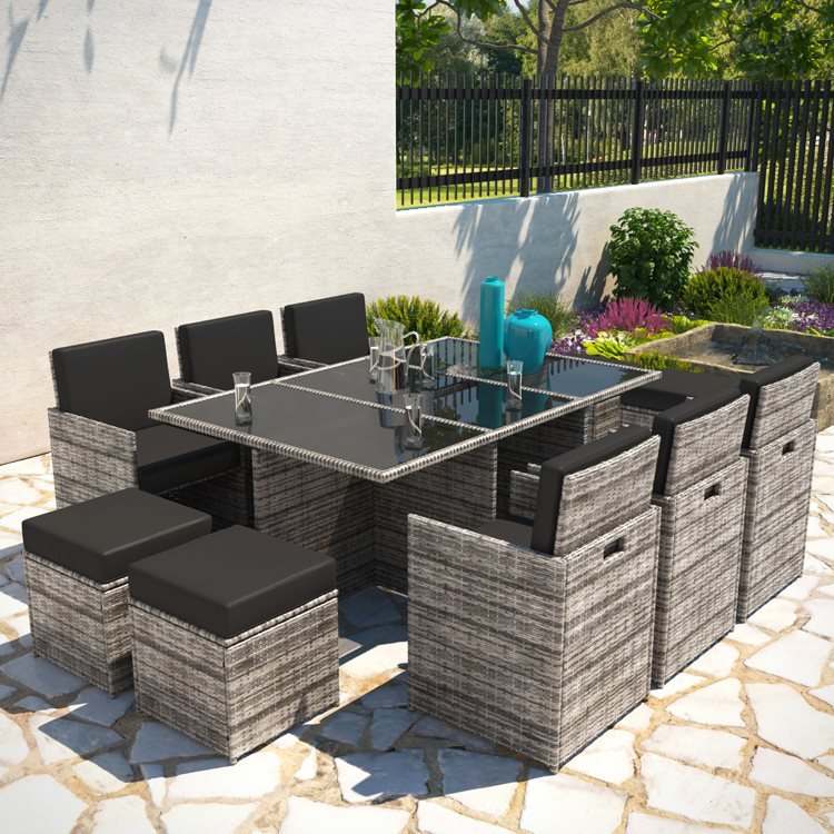 Image of 10 Seater Cube Rattan Dining Set | BillyOh Modica