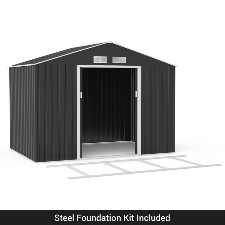 BillyOh Portland Apex Metal Shed on white background