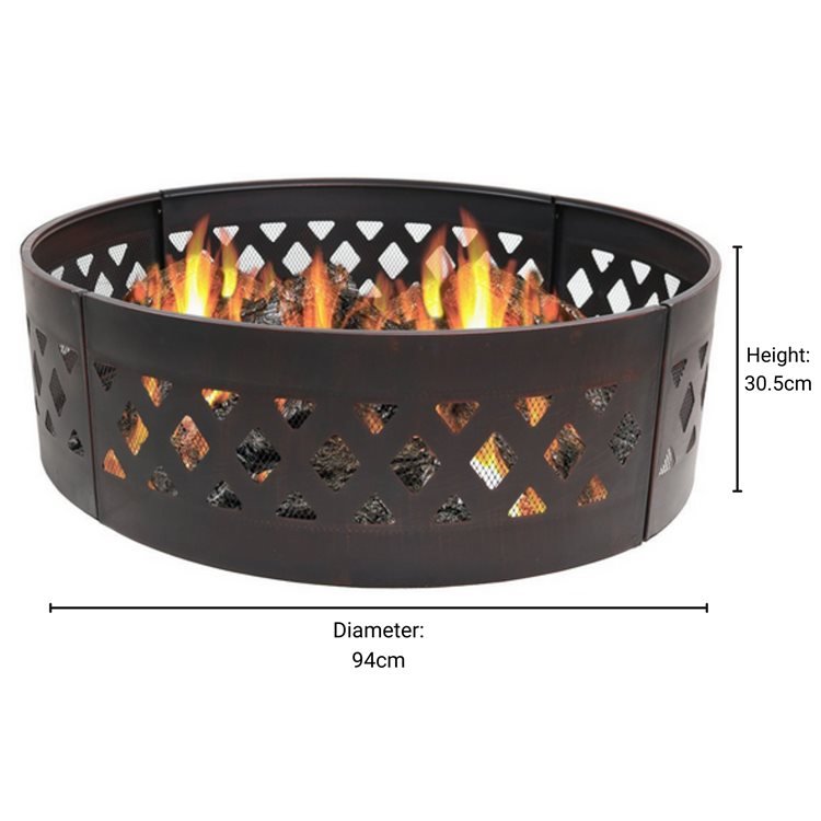 Billyoh Alaska Metal Campfire Fire Pit, How Big Is A Fire Pit Ring