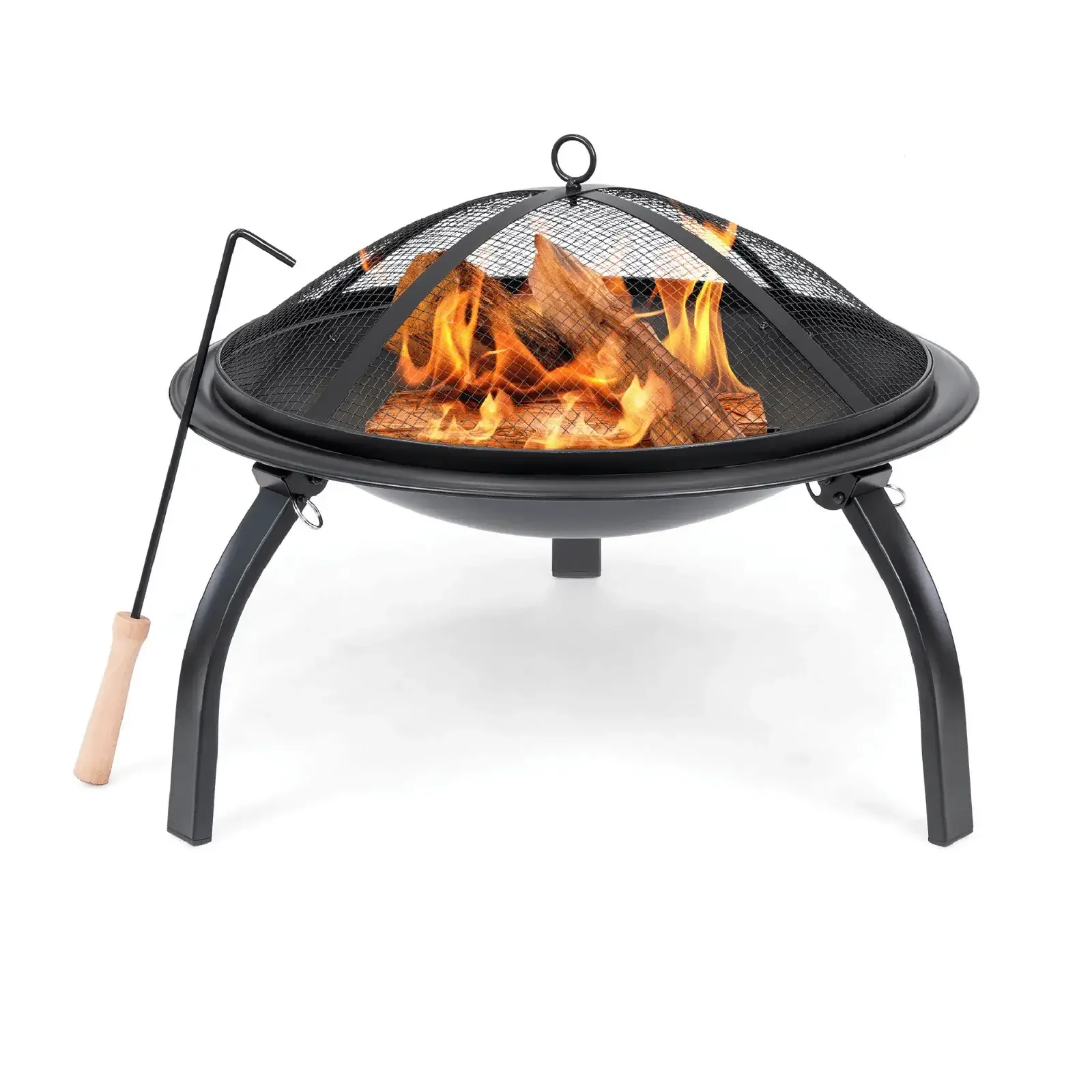 BillyOh Oakland Small Round Foldable Steel Fire Pit