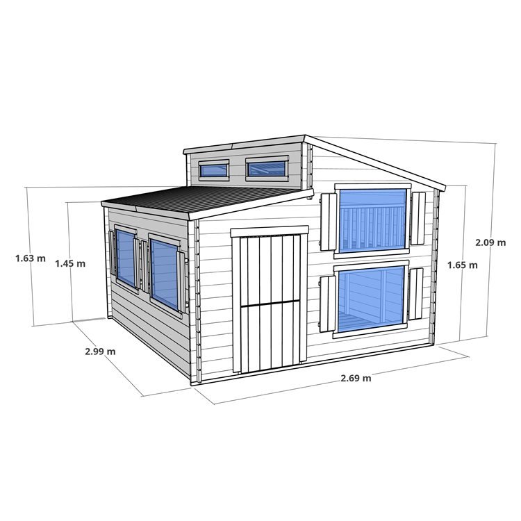 BillyOh Lookout Log Cabin Playhouse Dimensions