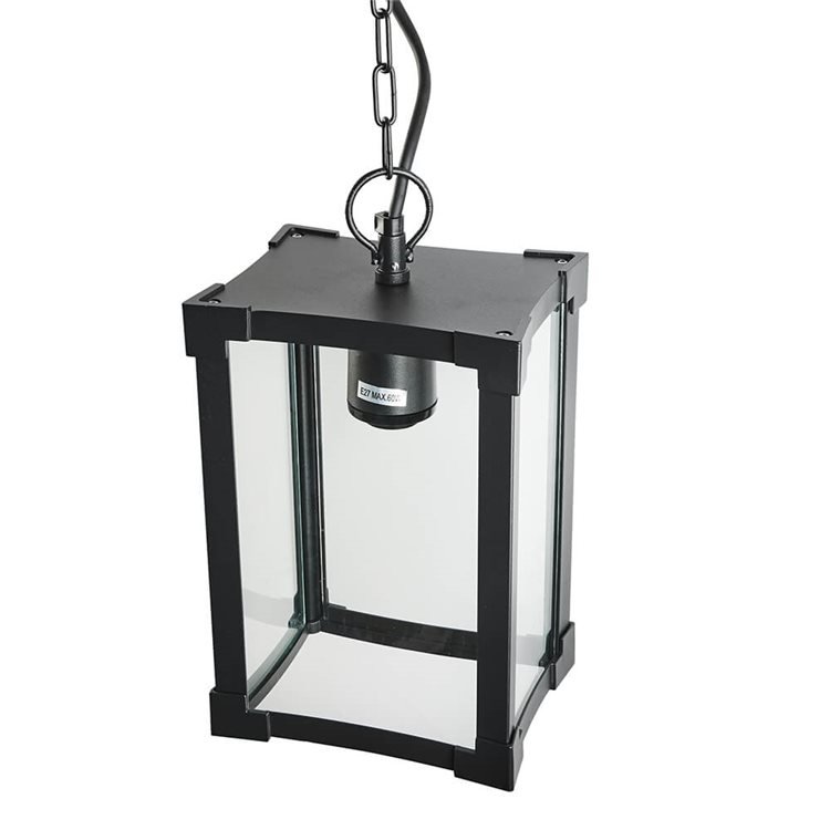Biard Glass Outdoor Hanging Black Pendant Lamp