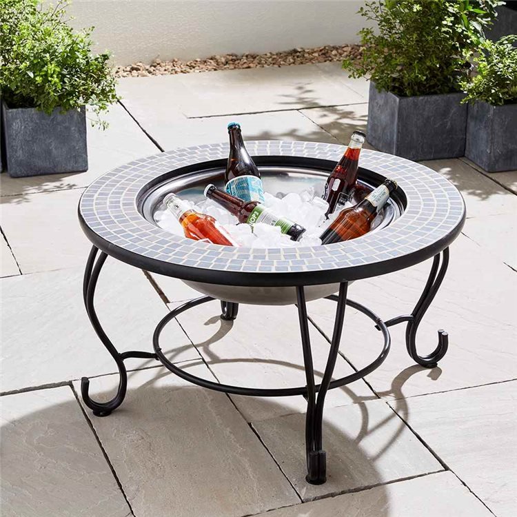 Fire Pit Bbq Grill Ice Cooler, Fire Pit Bbq Table And Chairs