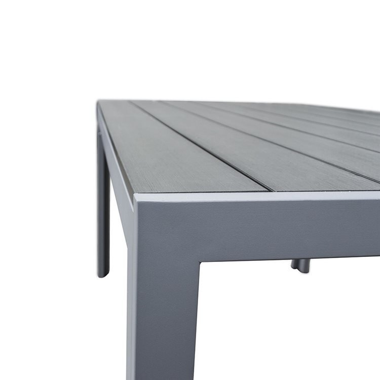 Malmö Outdoor Dining Table with Aluminium Frame in Grey
