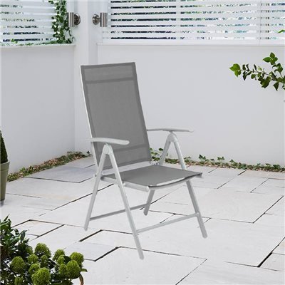 Adjustable Folding Garden Dining Chair with Aluminium Frame
