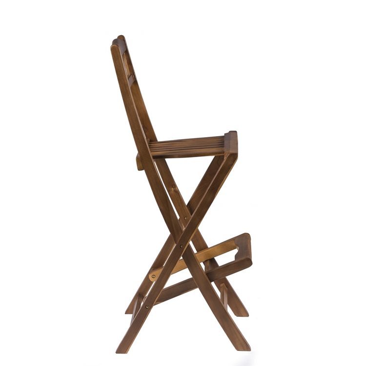 Solid Teak Hardwood Sherford Folding Bar Chair Stool