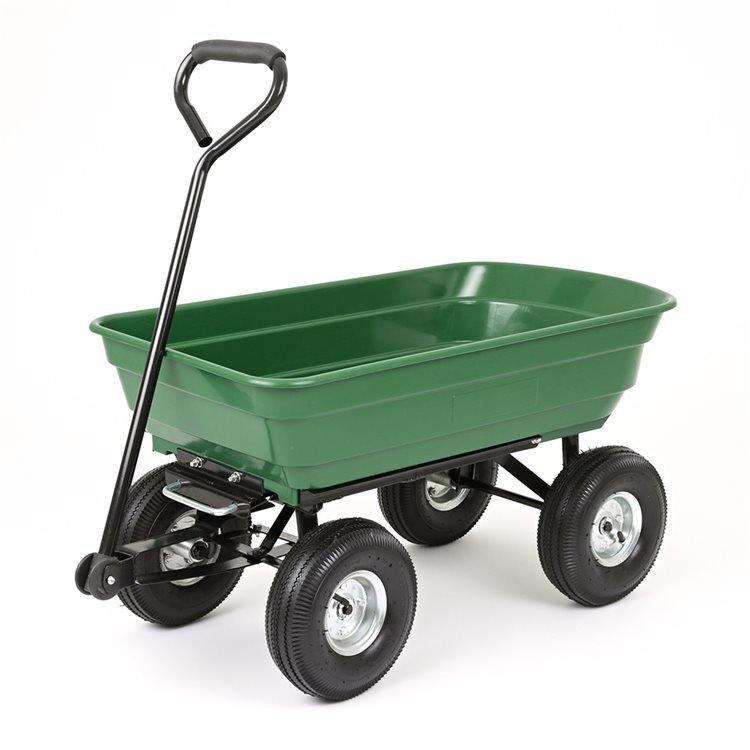Garden Trolley Cart with Tipping Trailer Max Load 250kg