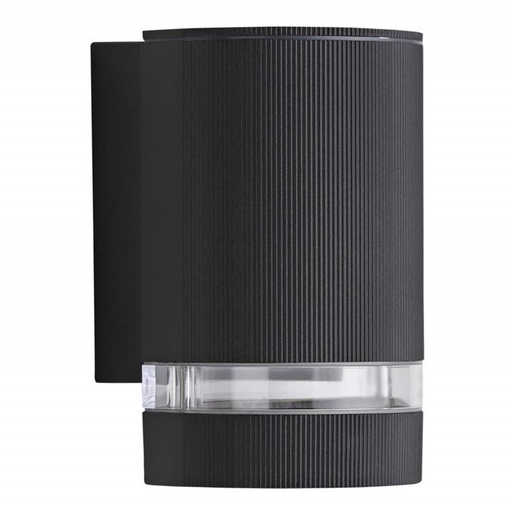 IP54 Round Up or Down Outdoor Wall Light - Black