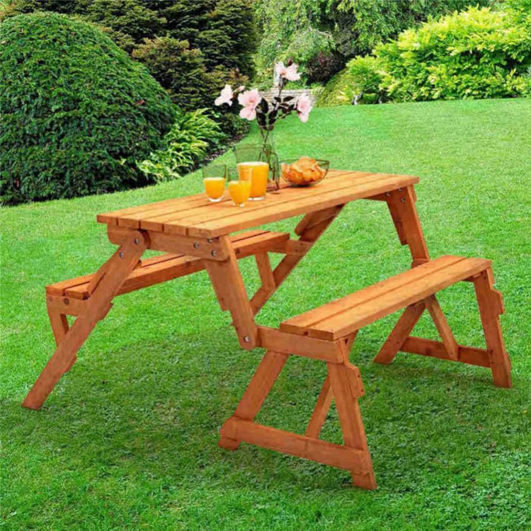 Modbury Two in One Convertible Garden Bench and Picnic Table