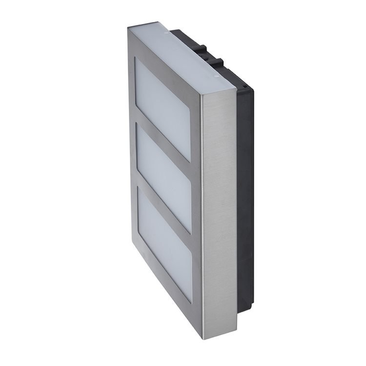 Biard Sorby LED Stainless Steel Wall Light with Front Slat Effect