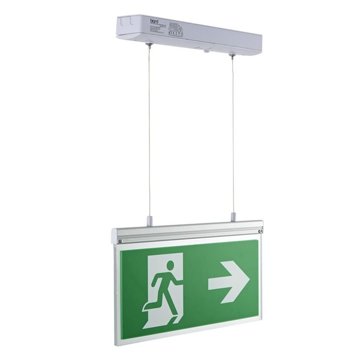 Biard LED Emergency Exit Double Side Edge Lit - Left/Right