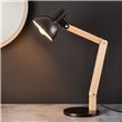 Desk Lamp with Wood Swing Arm Black