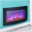 Wall Mounted Log Affect Fireplace 2000W - Curved Screen & 7 Colour LED Flame 72cm