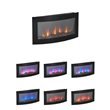 Wall Mounted Log Affect Fireplace 2000W - Curved Screen & 7 Colour LED Flame 72cm