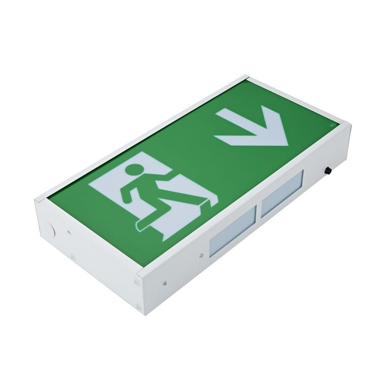 Biard 3W LED Emergency Exit Sign Maintained / Non-Maintained - Down / Left / Right Arrow