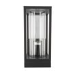 Outdoor Contemporary Wall Light Lantern Clear Glass Diffuser