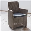 Outdoor Rattan Effect Dining Chair in Grey