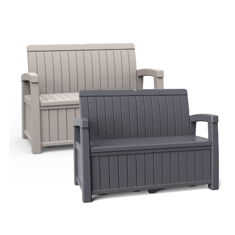 Outdoor Storage Bench with 184 Litre Capacity Black