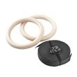 Wooden Gymnastic Ring 28mm, 18ft straps, 38mm wide