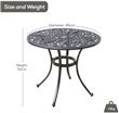 Cast Aluminium Round Dining Table Set with 4 Armchairs