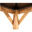 Sunjoy Rapi 3x3m Cedar Framed Gazebo with Brown Steel and Polycarbonate Hip Roof Hardtop