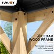 Sunjoy Paps 3.5x3.5m Cedar Framed Gazebo with Steel Hardtop