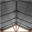 Sunjoy Rebra 4x4.5m Cedar Framed Gazebo with Matte-Black Steel Gable Roof Hardtop
