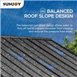 Sunjoy Rebra 4x4.5m Cedar Framed Gazebo with Matte-Black Steel Gable Roof Hardtop