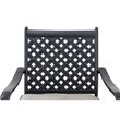 Sunjoy Black Steel 4-Seater Lattice Dining Set