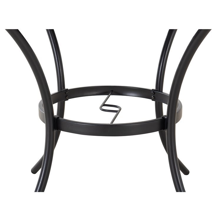 Sunjoy Black Steel 4-Seater Lattice Dining Set
