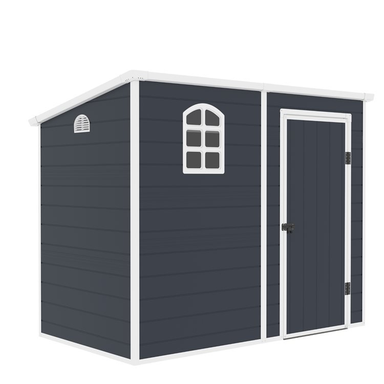 Jasmine 8x5ft Plastic Pent Shed with Foundation Kit