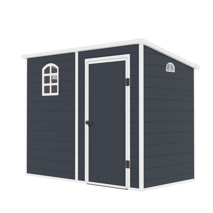 Jasmine 8x5ft Plastic Pent Shed with Foundation Kit