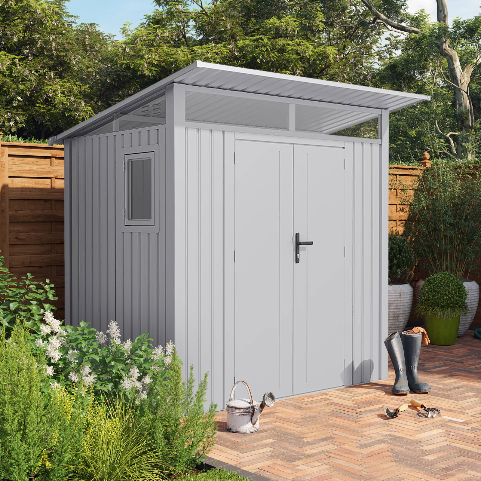 BillyOh Centro II Aluminium Pent Shed with Overhang from BillyOh